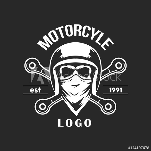 500x500 Motorcycle Design Template Logo Skull Rider Name