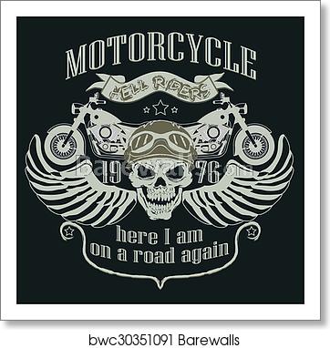 362x382 Motorcycle Design Template Logo Skull Rider