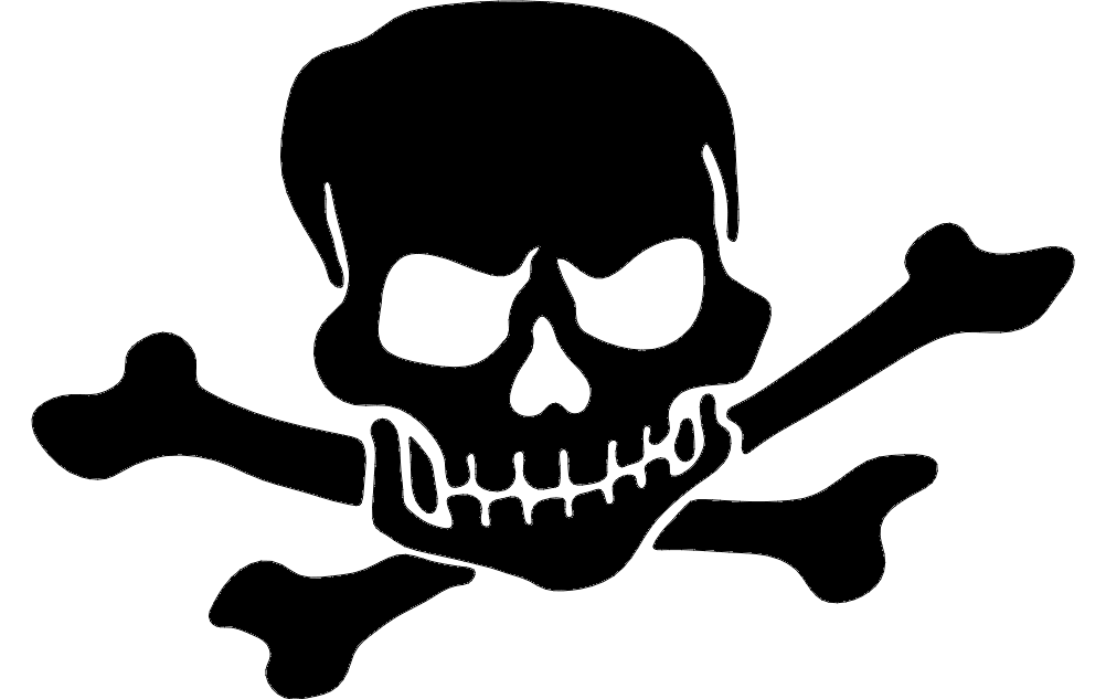 1002x633 Skull Silhouette Vector Graphic Design Vector