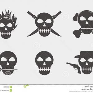 300x300 Stock Illustration Simple Skull Silhouette Vector Collection