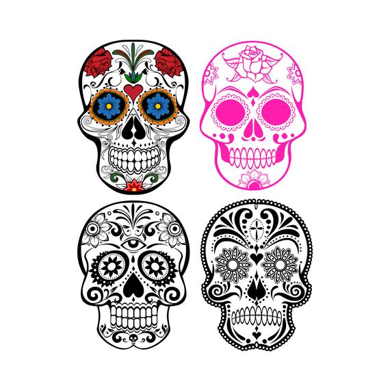 570x570 Sugar Skull For Cricut Silhouette Cameo Etsy