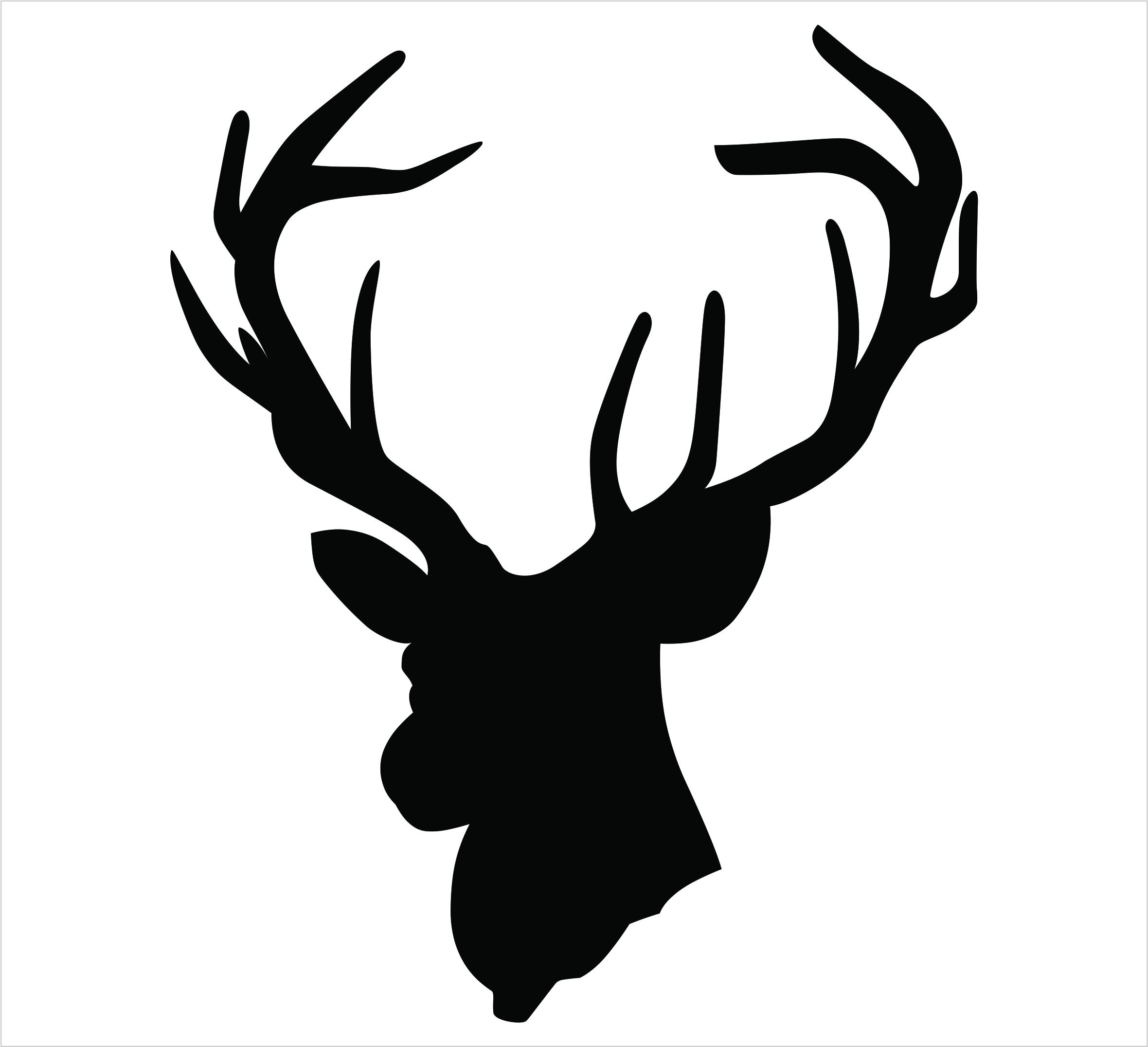 2360x2151 Top Deer Skull Silhouette Vector Photos