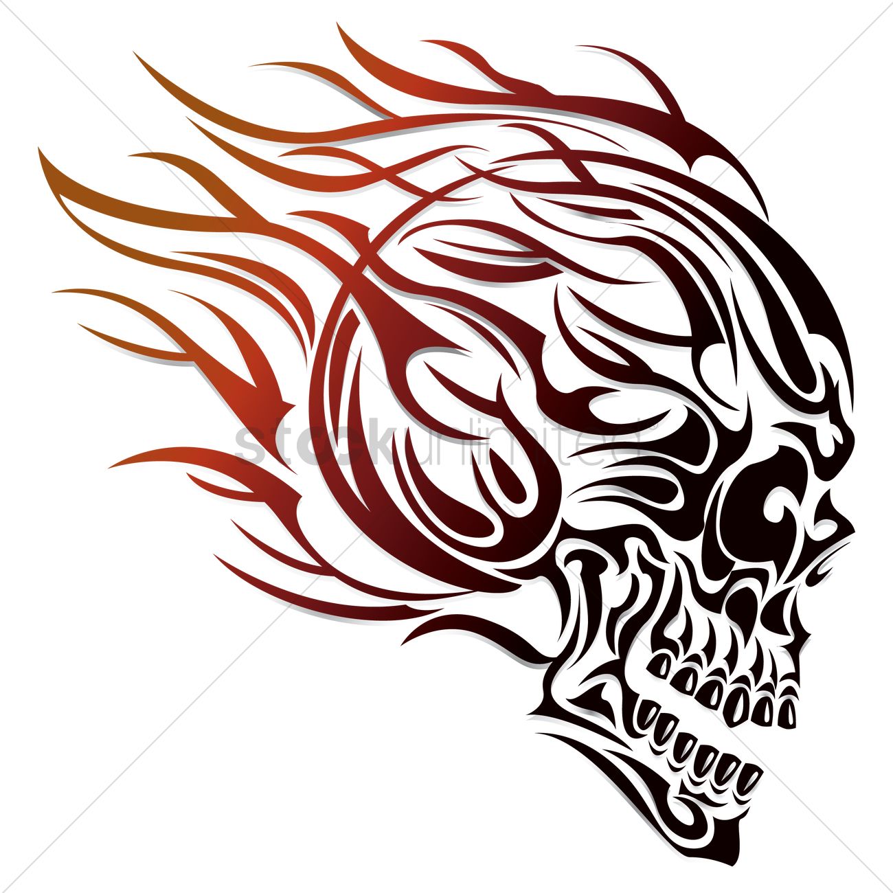 1300x1300 Free Human Skull Tattoo Vector Image