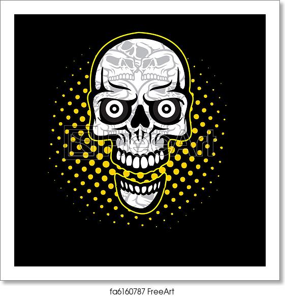 561x581 Free Art Print Of Skull Tattoo Vector Skull Tatto Vector