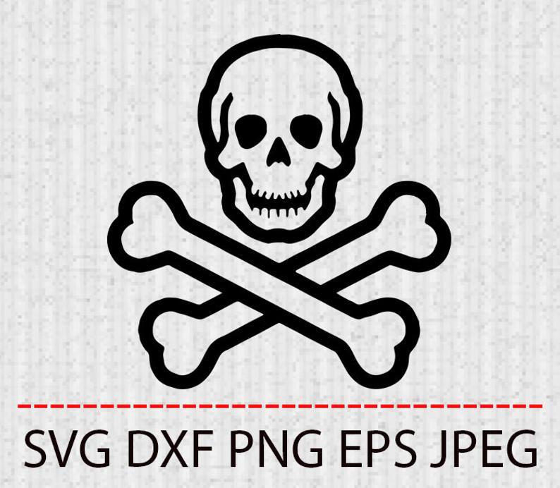 794x692 Pirates Skull Tattoo Vector Layered Silhouette Etsy