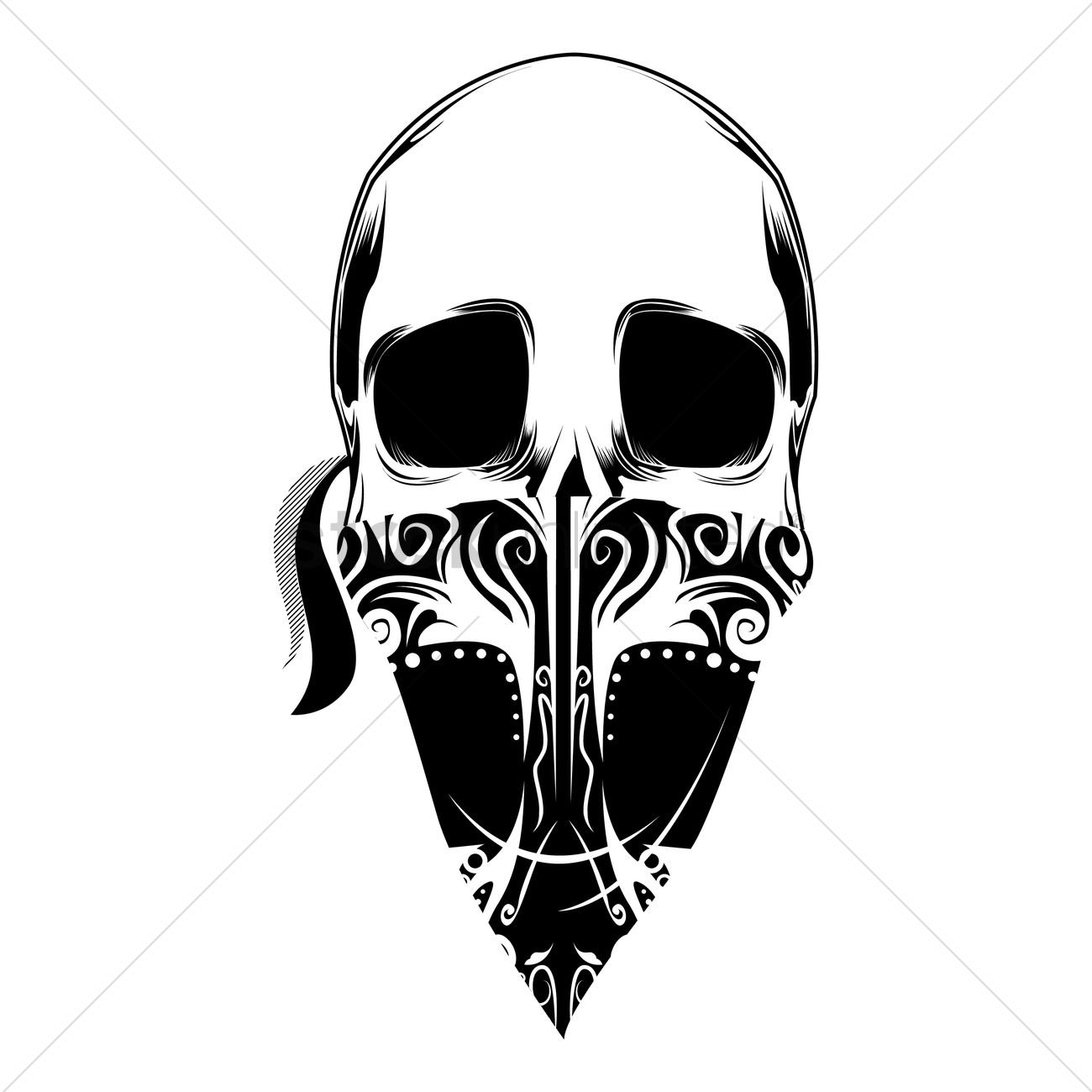 1300x1300 Outlaw Skull Vector Image