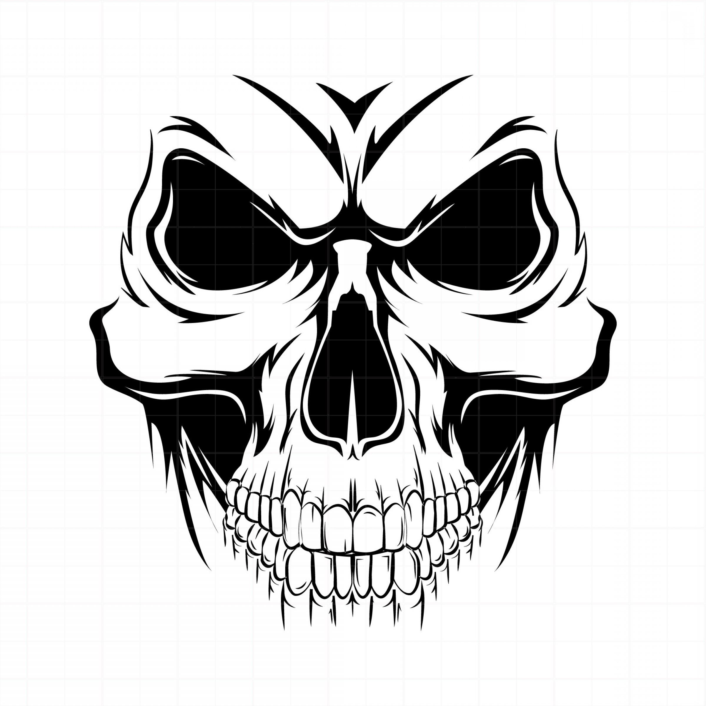 2400x2400 Skull Human Skull Vector Image Clip Cqrecords