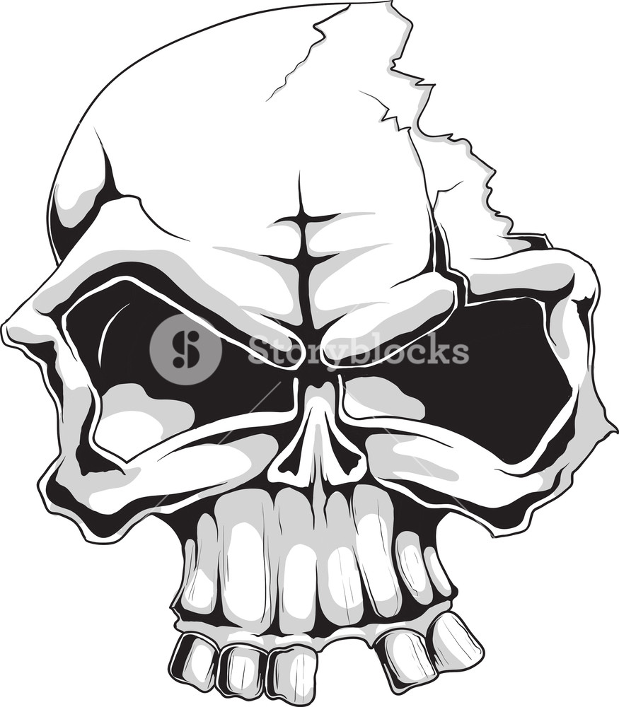 875x1000 Skull Vector Element Royalty Free Stock Image