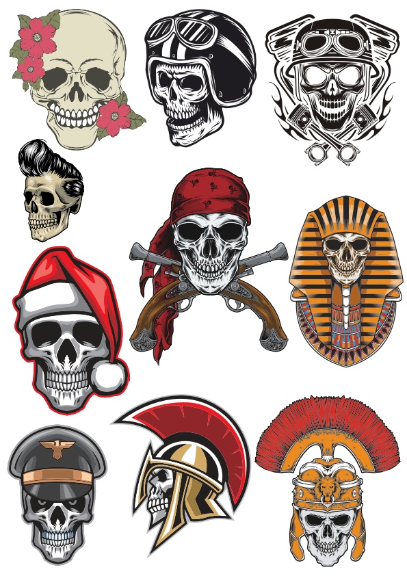 595x842 Skull Vector Illustration Free Vector Download In Cdr