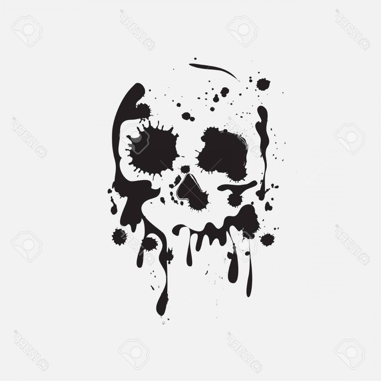 1560x1560 Grunge Skull Vector Handandbeak