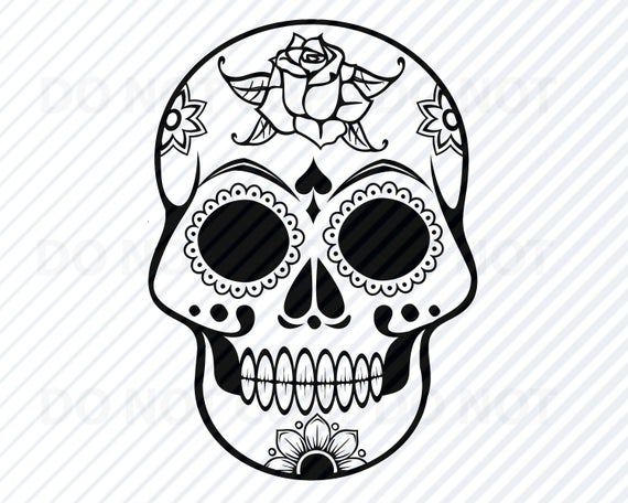 570x456 Sugar Skull Day Of The Dead Skull Vector Images Etsy