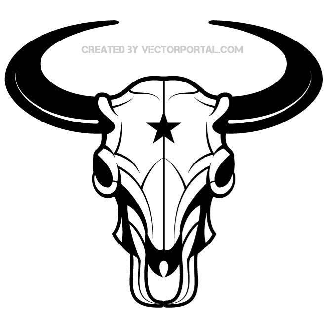 660x660 Bison Skull Vector Graphics