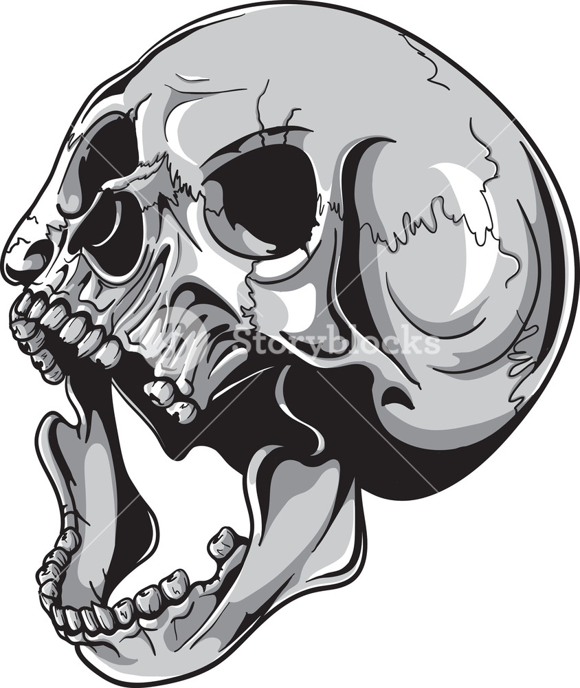 844x1000 Skull Vector Element Royalty Free Stock Image