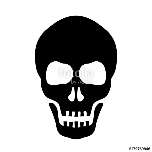 500x500 Skull Vector Silhouette Icon Stock Image And Royalty Free Vector