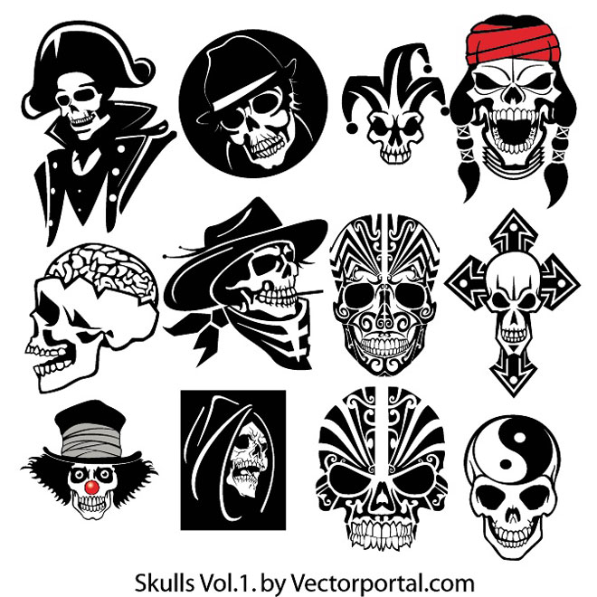 Skull Vector Free Download At Vectorified.com | Collection Of Skull ...