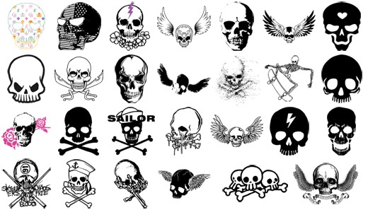 Skull Vector Material Graphics Collection My Free Photoshop World 520x297 Skull Vector Material Graphics Collection My Free Photoshop World