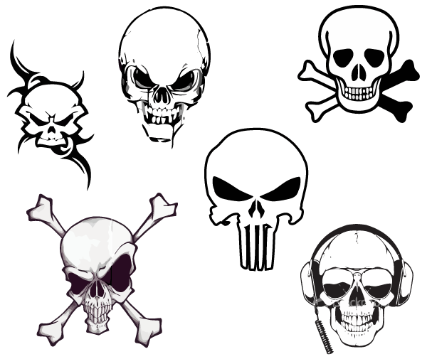 Vector Skulls Free 600x505 Vector Skulls Free
