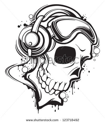 Vector Headphone Skull Free Vector For Free Download 400x470 Vector Headphone Skull Free Vector For Free Download