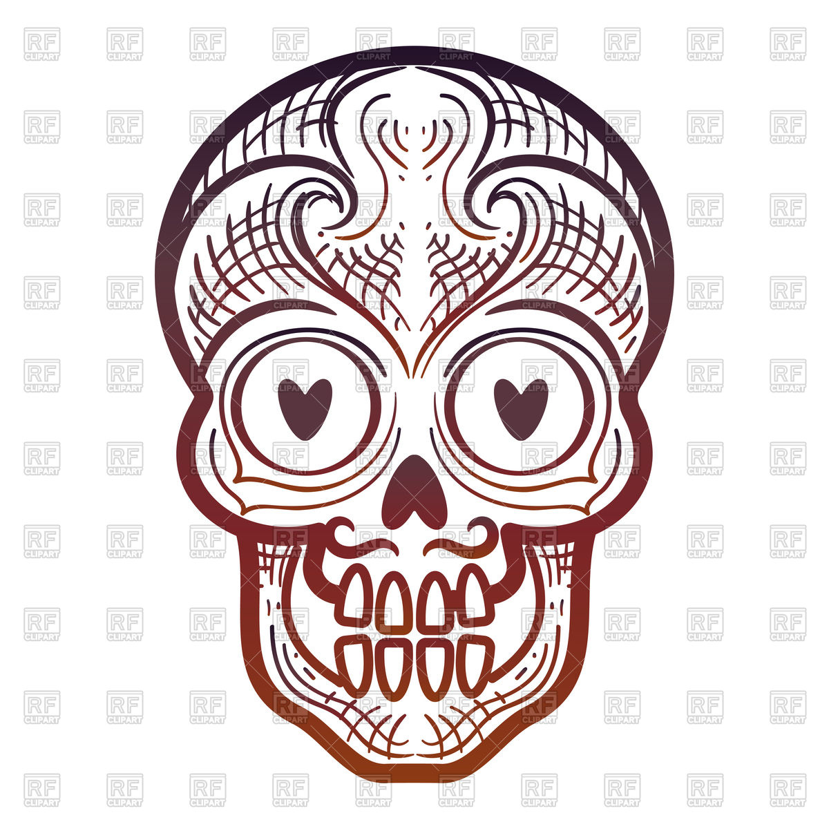 1200x1200 Hand Drawn Decorative Calavera Or Skull Vector Image Of Objects