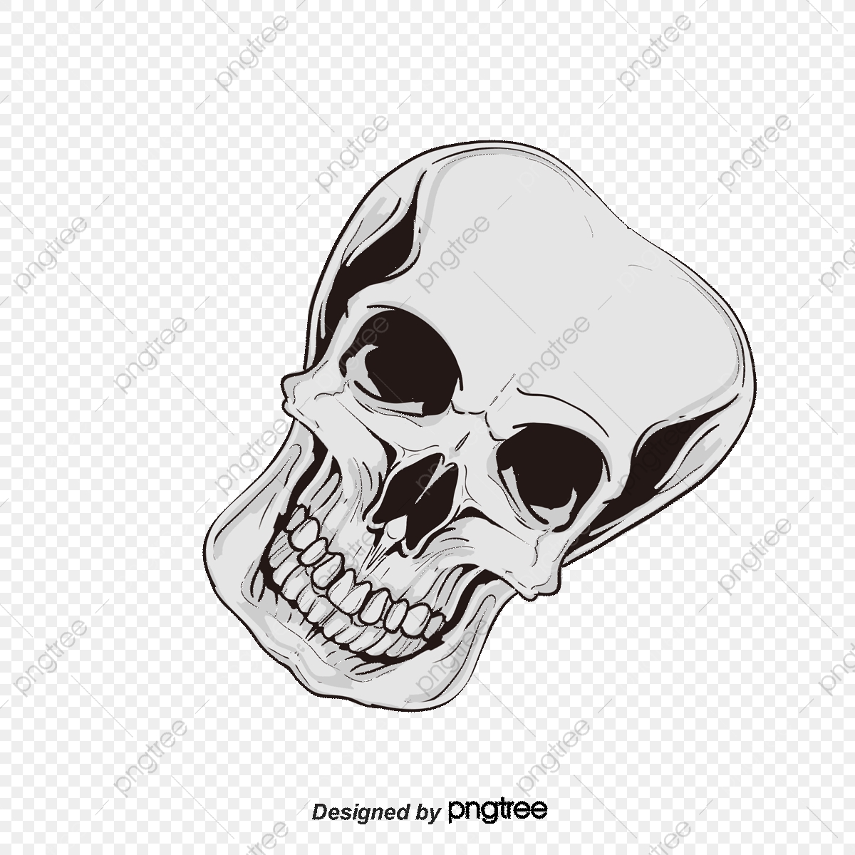 1200x1200 Hand Painted Skull Vector, Skull, Bone, Hand Painted Png