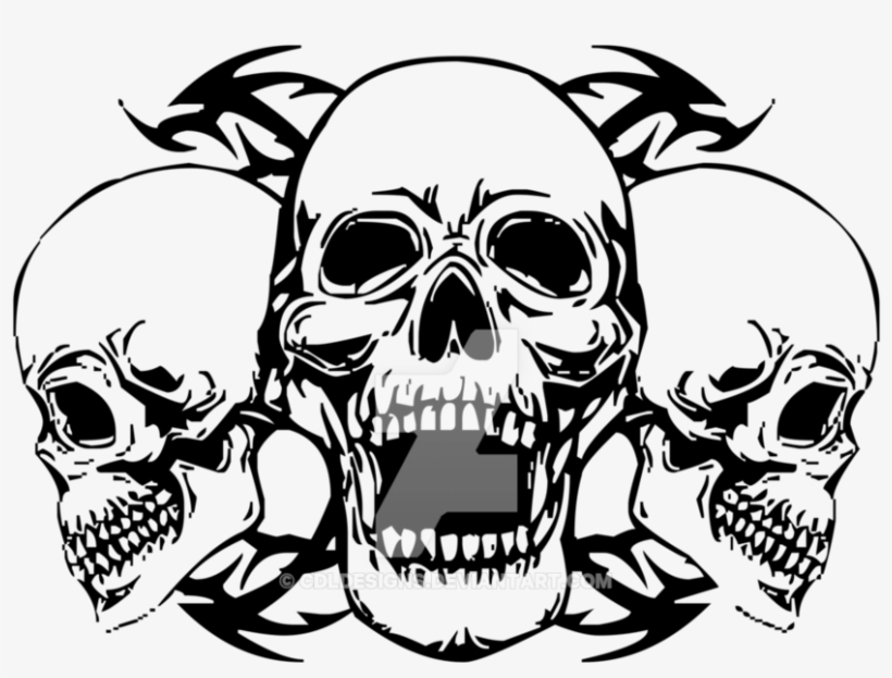 820x623 Three Headed Skull T