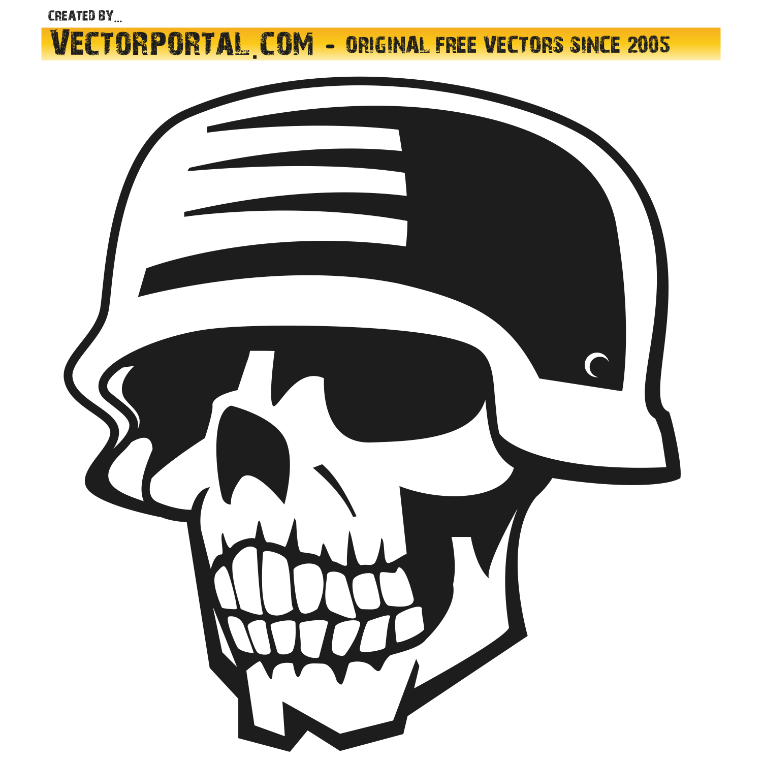 1500x1500 Vector For Free Use Soldier Skull Vector