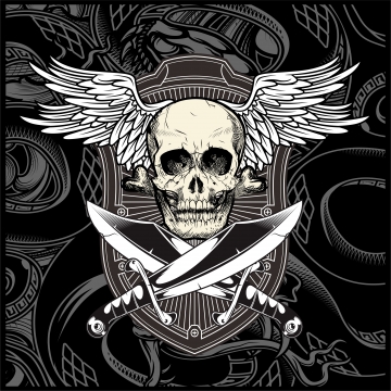 360x360 Skull Wings Png Images Vector And Free Download