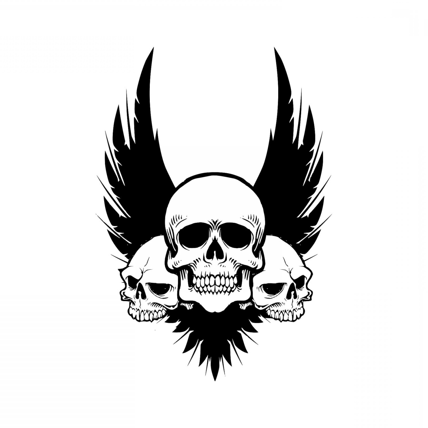 1800x1800 Skull Wings For Silhouette Soidergi