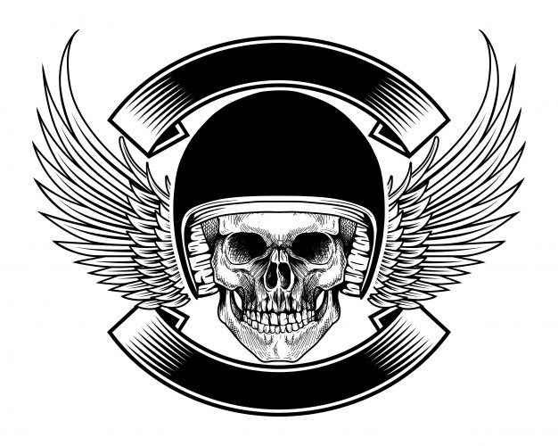 626x500 Skull With Wings Vector Premium Download