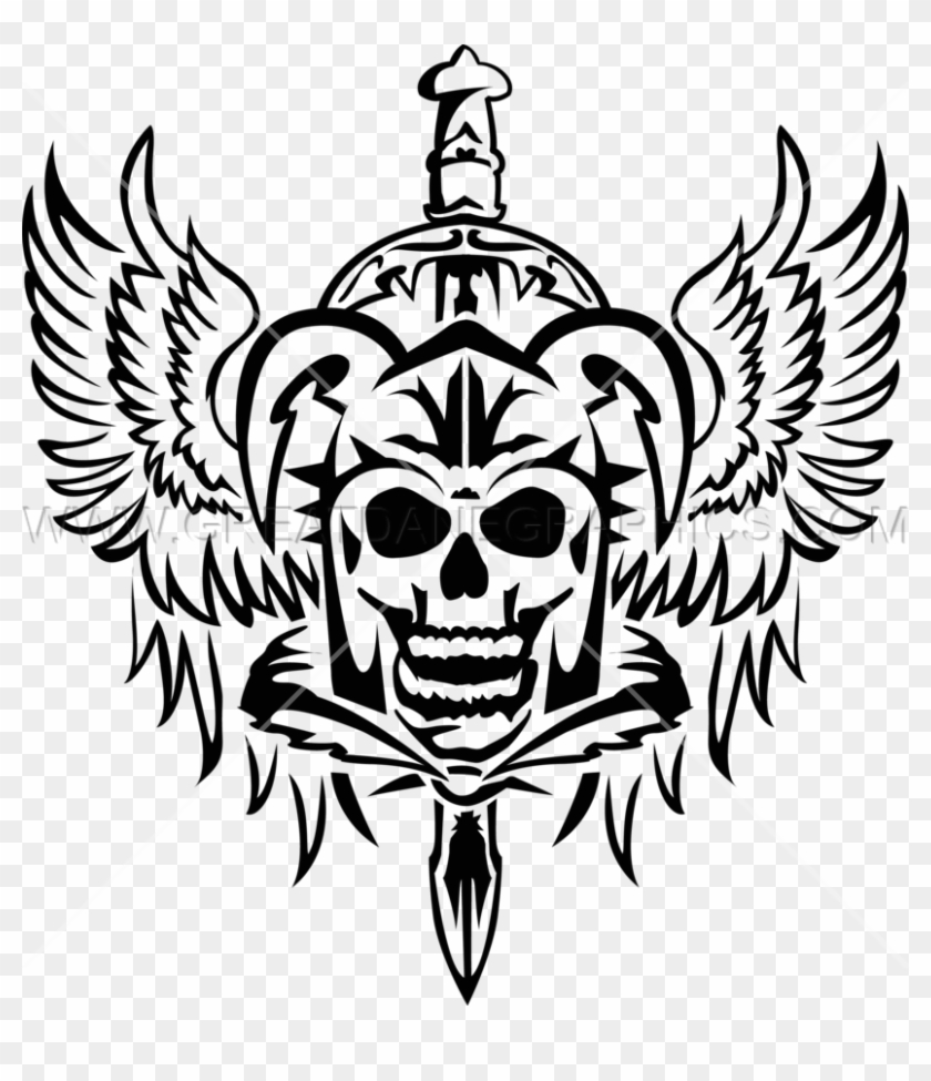 840x975 Wing Vector Skull