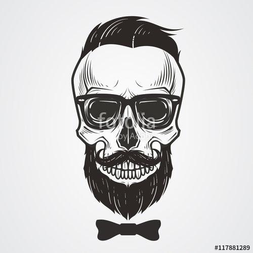 500x500 Bearded Skull Illustration Stock Image And Royalty Free Vector