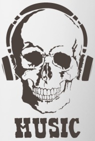 190x282 Shape Skull Headphones Musik Awesome Vector Image Mug Spreadshirt