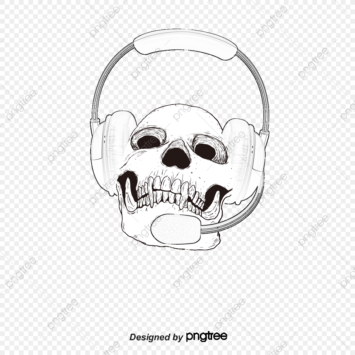 1200x1200 Skull Music Headphones, Skull, Music Headphones, Skull Vector Png