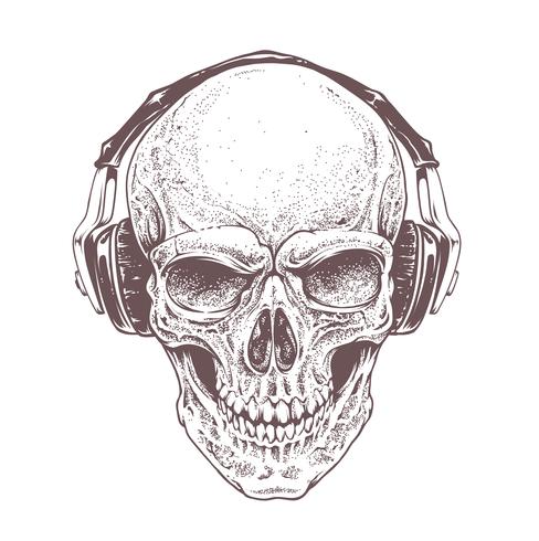 488x490 Skull With Headphones
