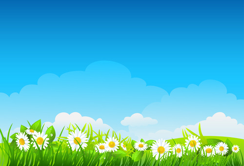 Blue Sky With Nature Vector Background Vector Free Vector 500x340 Blue Sky With Nature Vector Background Vector Free Vector