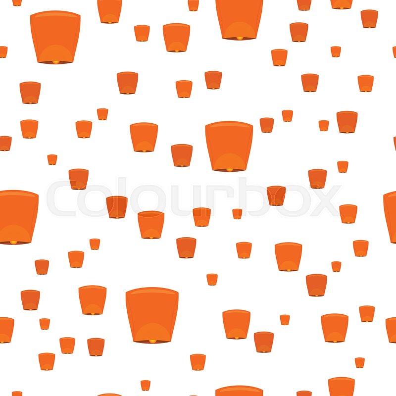 800x800 Seamless Pattern With Sky Lanterns Stock Vector Colourbox