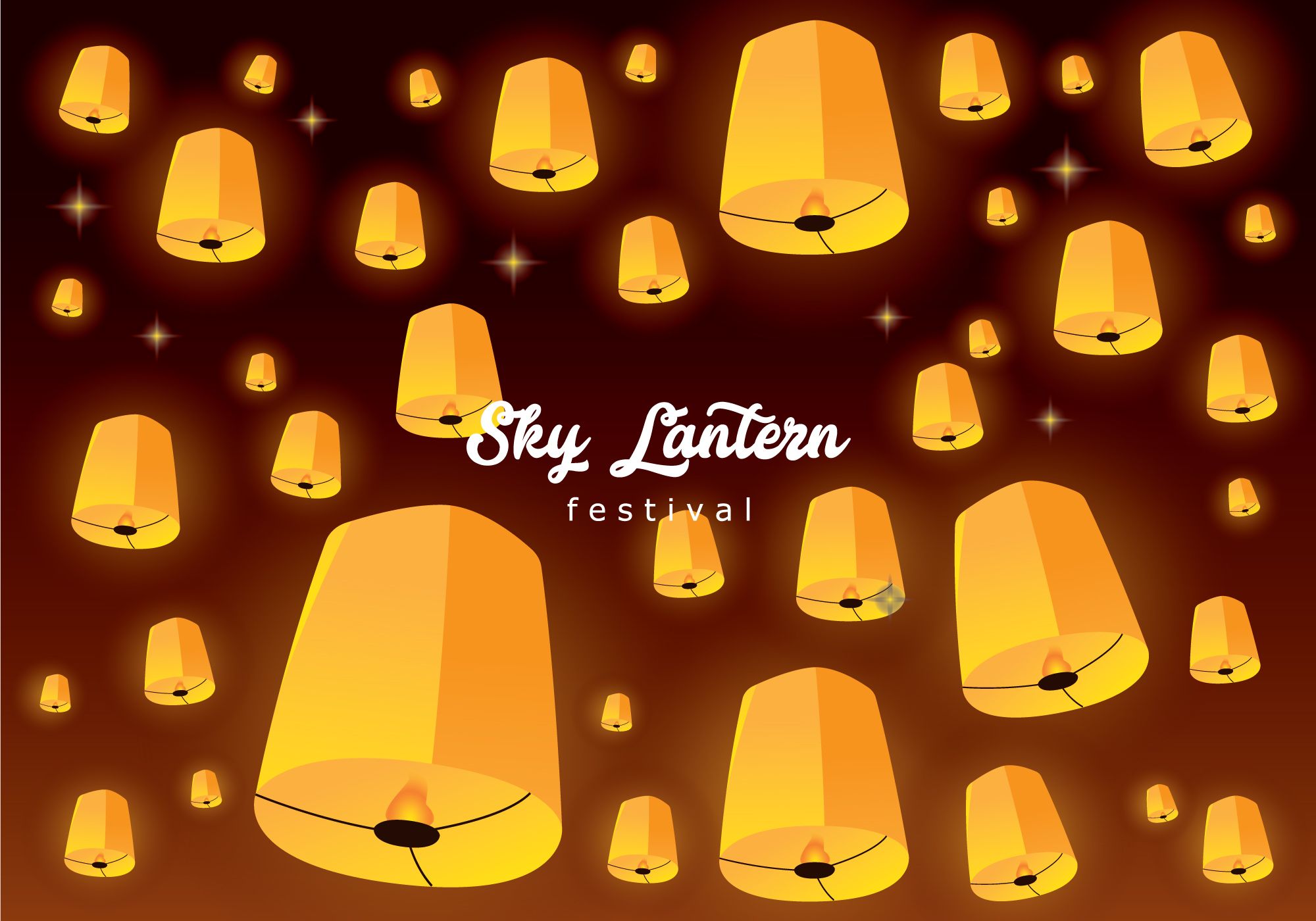 2000x1400 Sky Lantern Floating Background Vector Choose From Thousands