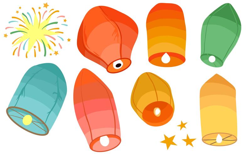 784x490 Sky Lantern Vectors