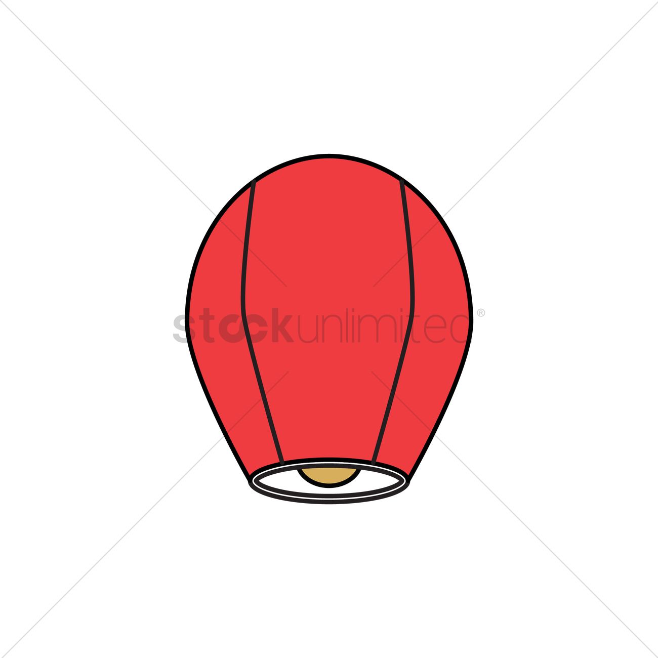 1300x1300 Sky Lantern Vector Image