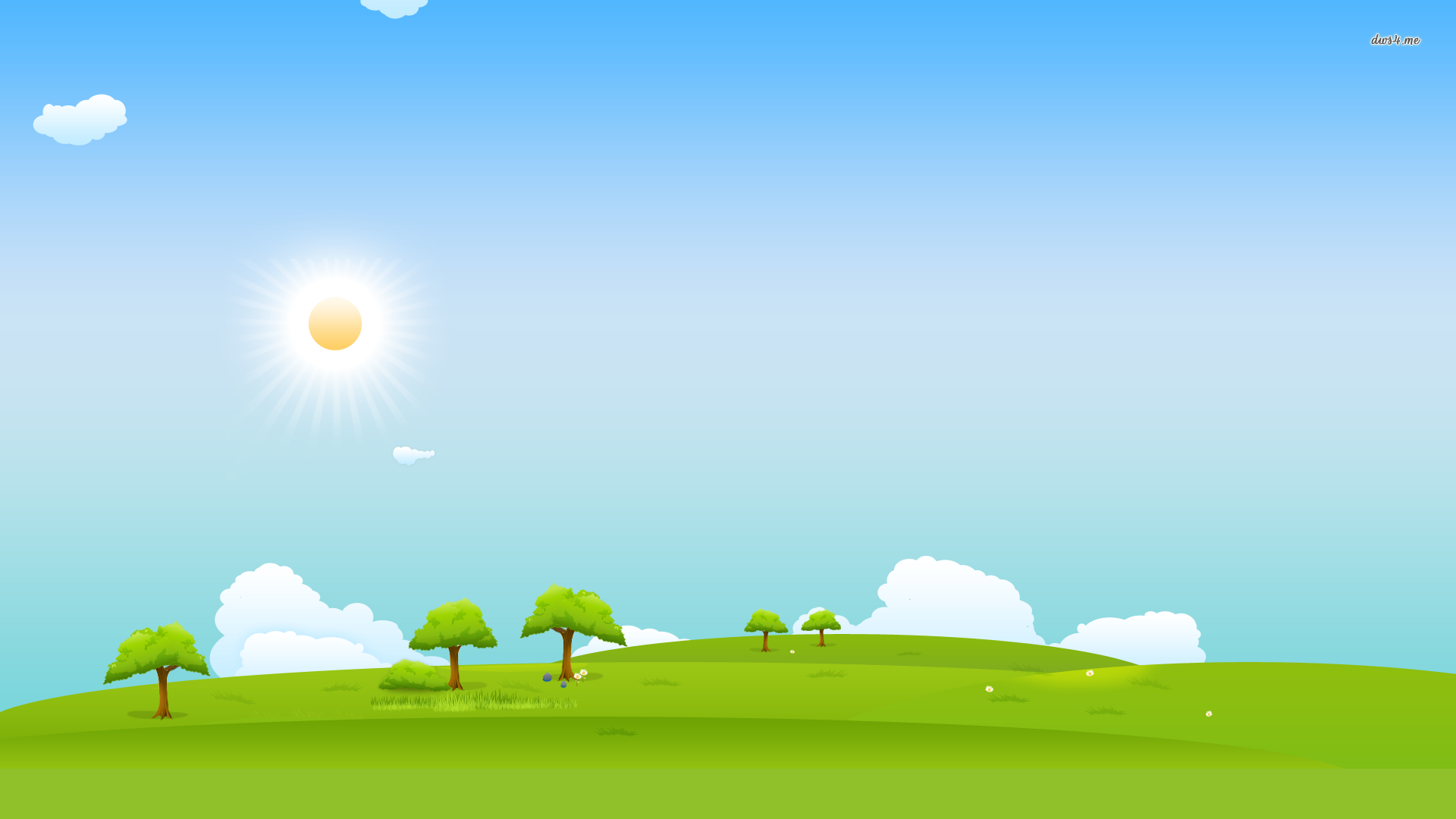1920x1080 Grass And Sky Vector Wallpapers Widescreen On Wallpaper Hd