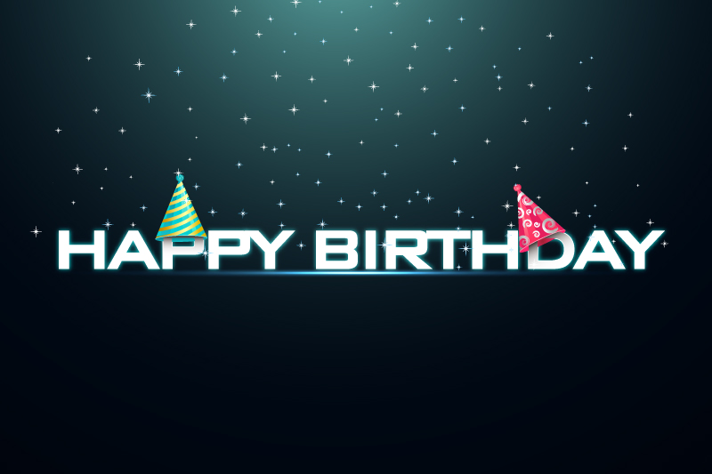800x533 Happy Birthday Night Sky Vector Free Vector Graphic Download