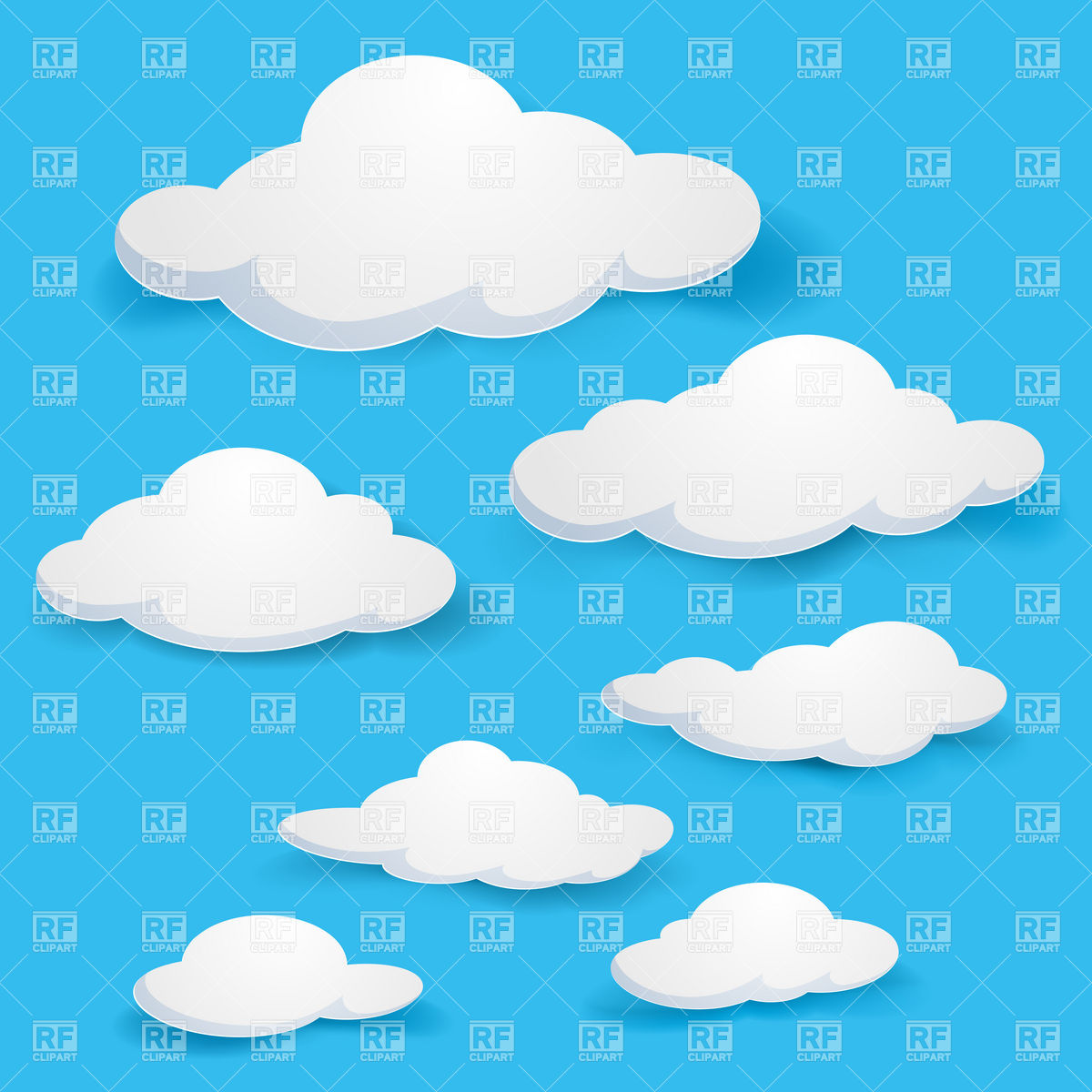 1200x1200 Cartoon Cloudy Sky Vector Image Of Backgrounds, Textures, Abstract