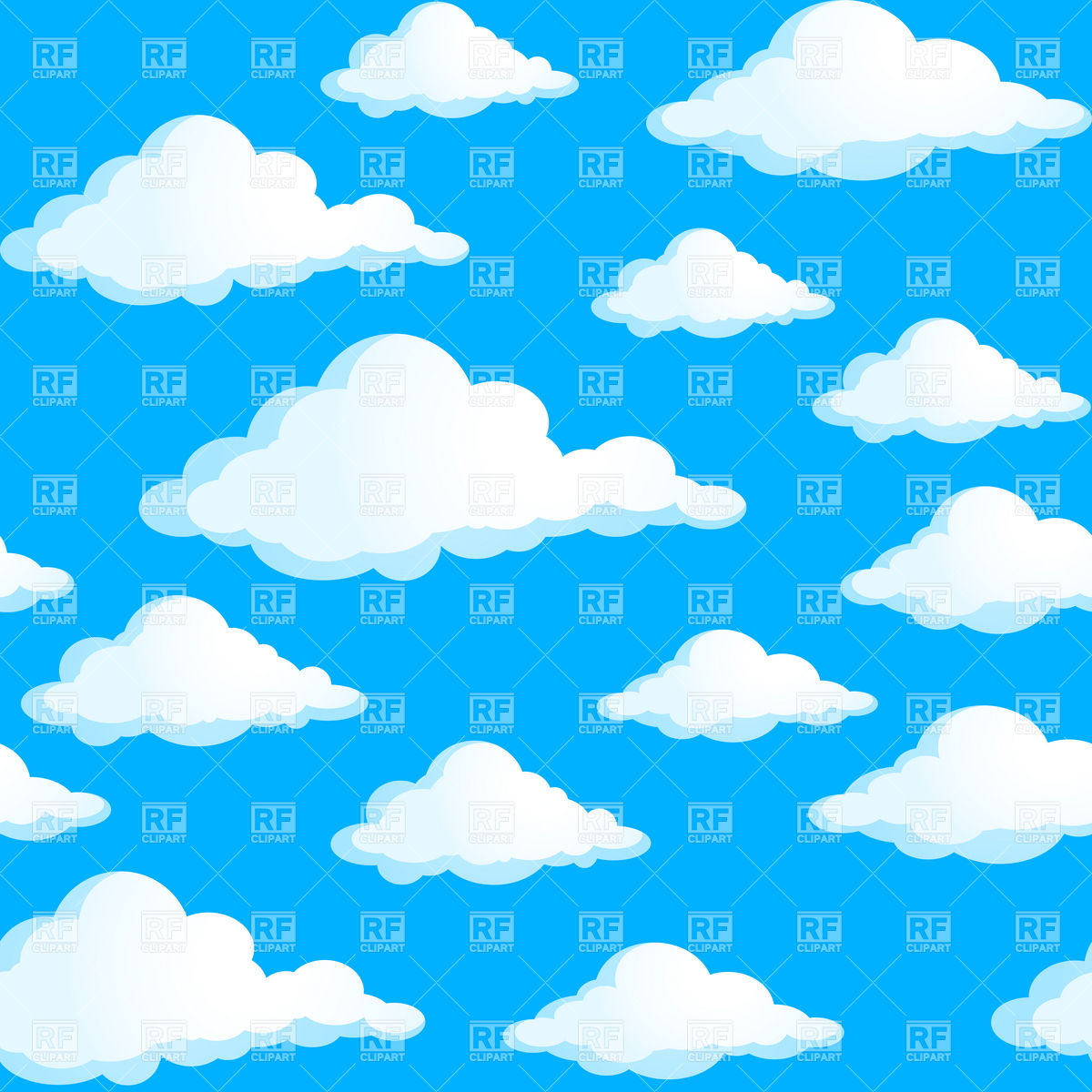 1200x1200 Seamless Texture Of Cloudy Sky Vector Image Of Backgrounds