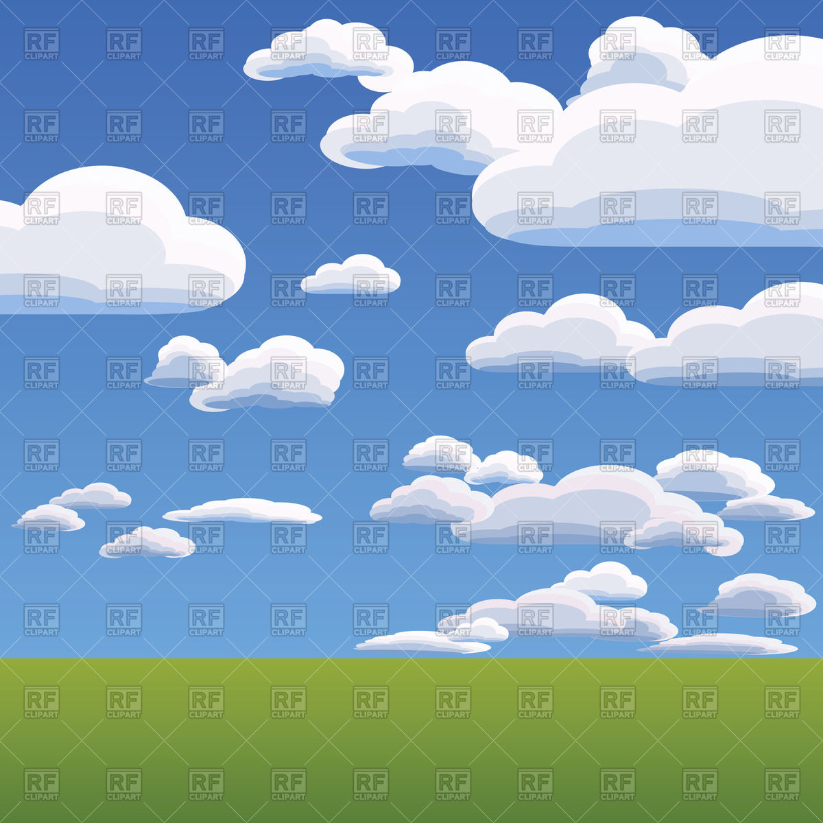 1200x1200 Summer Landscape With Heavenly Clouds Against The Blue Bright Sky