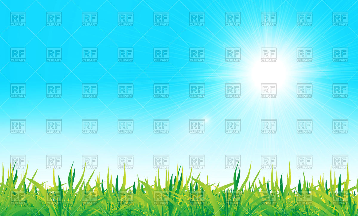 1200x725 Green Grass And Blue Sky Vector Image Of Backgrounds, Textures