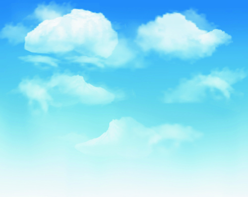 500x397 White Clouds With Blue Sky Vector Free Vector In Encapsulated