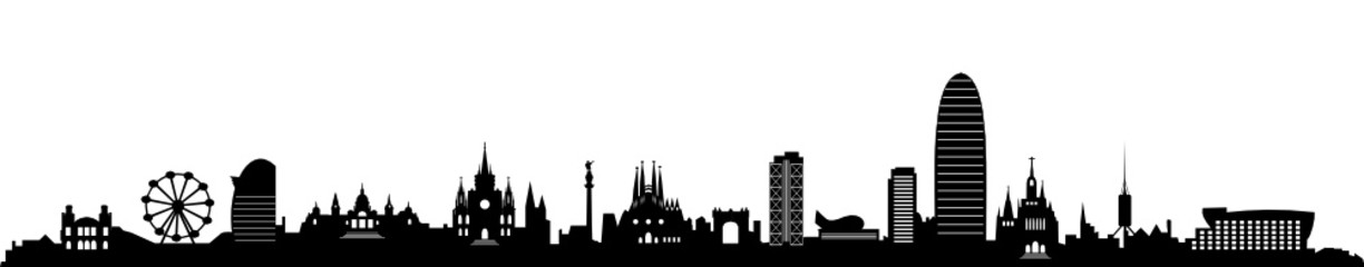 Skyline Barcelona Vector at Vectorified.com | Collection of Skyline ...