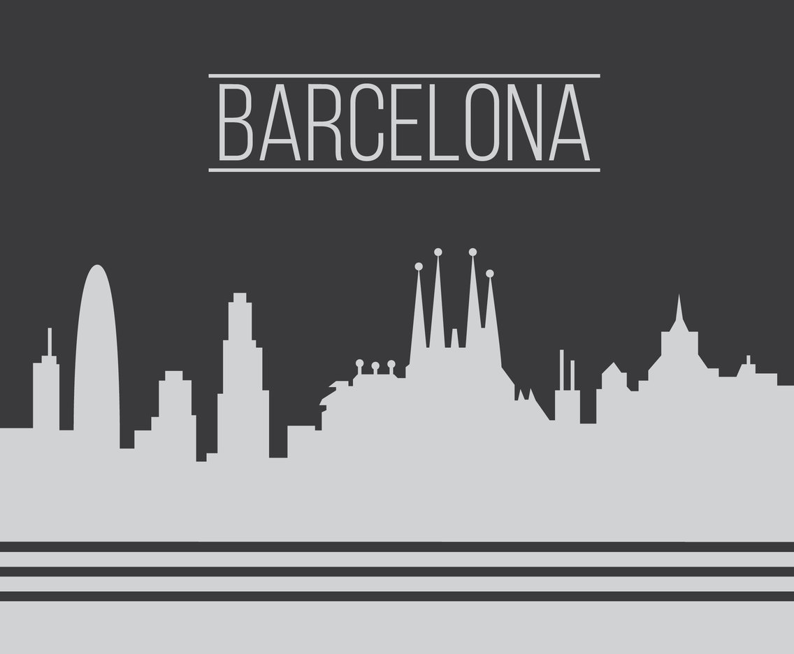 Barcelona City Grey Skyline Vector Vector Art Graphics 1136x936 Barcelona City Grey Skyline Vector Vector Art Graphics