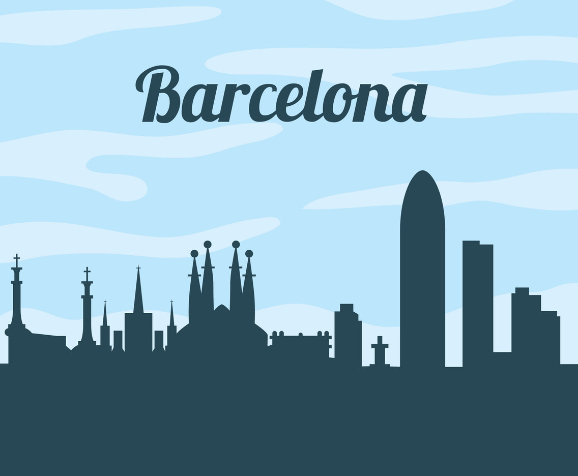 Barcelona Silhouette Skylie Vectors Vector Art Graphics 1136x936 Barcelona Silhouette Skylie Vectors Vector Art Graphics