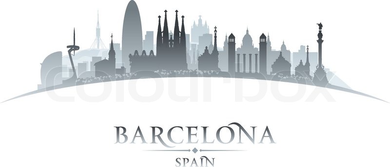 Barcelona Spain City Skyline Stock Vector Colourbox 800x343 Barcelona Spain City Skyline Stock Vector Colourbox